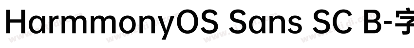 HarmmonyOS Sans SC B字体转换